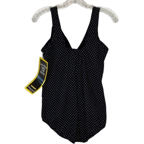 Miraclesuit Black and White Polka Dot Swimsuit - Picture 4 of 16